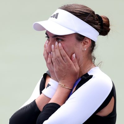 NEW YORK, NEW YORK - AUGUST 28: Elena-Gabriela Ruse of Romania celebrates after defeating Barbora Krejcikova of Czech Republic during their Women's Singles Second Round match on Day Three of the 2024 US Open at USTA Billie Jean King National Tennis Center on August 28, 2024 in the Flushing neighborhood of the Queens borough of New York City. (Photo by Jamie Squire/Getty Images)