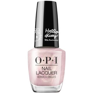 Opi Nail Lacquer, Silver Nail Polish, Up to 7 Days of Wear, Chip Resistant & Fast Drying, Hello Kitty 50th Collection, Let's Be Friends Forever, 0.5 Fl Oz