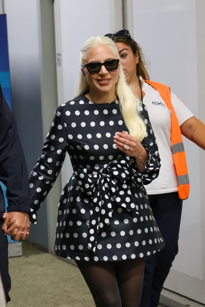 Lady Gaga is seen arriving at the 81st Venice Film Festival on September 2, 2024 in Venice, Italy