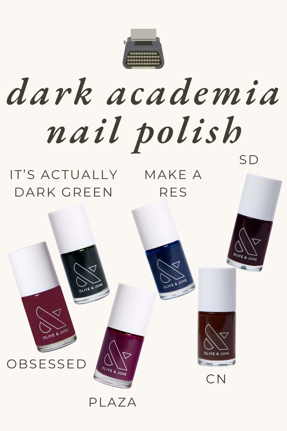 dark academia nail polish.