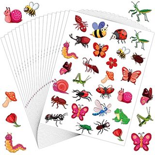 Geyee 520 Pieces Insect Stickers Bug Stickers for Kids Butterfly Scrapbook Stickers Bulk for Craft Boys Girls Water Bottle Laptop Book(cute Style)