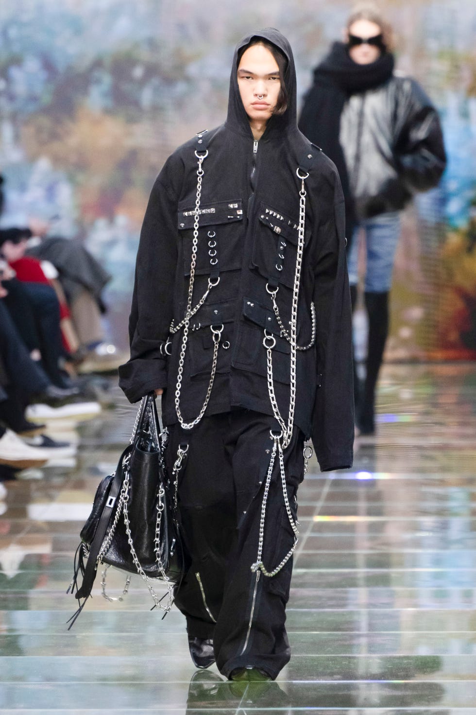 paris, france march 03 a model walks the runway during the balenciaga ready to wear fallwinter 2024 2025 fashion show as part of the paris fashion week on march 3, 2024 in paris, france photo by victor virgilegamma rapho via getty images