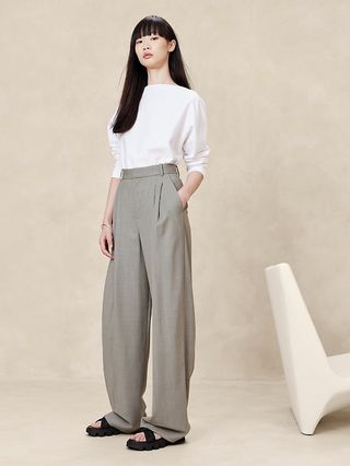 Siena Wide-Leg Italian Wool Pant