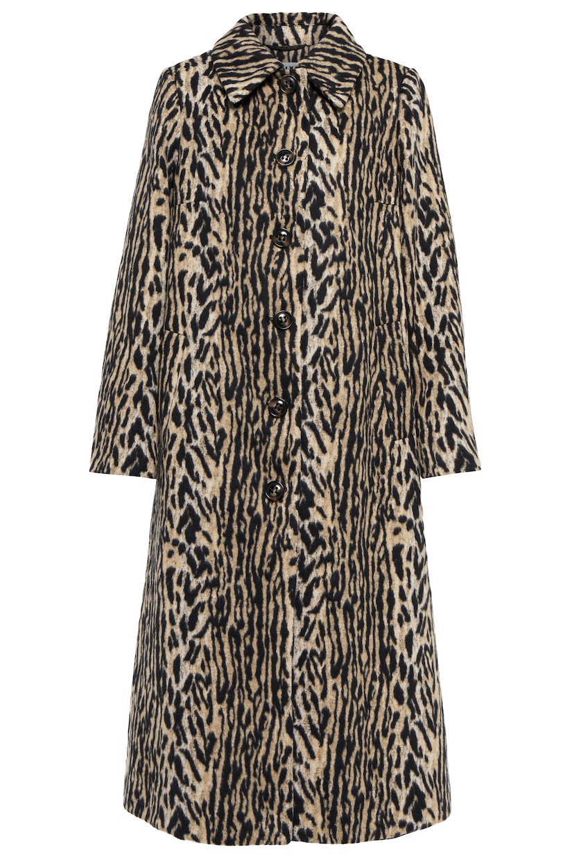 Milly Leopard-Print Faux Fur Coat