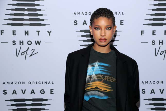 LOS ANGELES, CALIFORNIA - OCTOBER 02: In this image released on October 2, Willow Smith attends Rihanna’s Savage X Fenty Show Vol. 2 presented by Amazon Prime Video at the Los Angeles Convention Center in Los Angeles, California; and broadcast on October 2, 2020. 