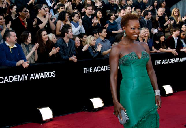 HOLLYWOOD, CA - FEBRUARY 26: Actor Viola Davis arrives at the 84th Annual Academy Awards held at Hollywood & Highland Centre on February 26, 2012 in Hollywood, California. 