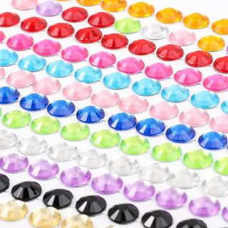 Buylorco, 3120pcs Self-Adhesive Rhinestone Stickers Gem Stickers Jewels Crystal Embellishment Sheet for Crafts Diy Card Making (12 Sheets)