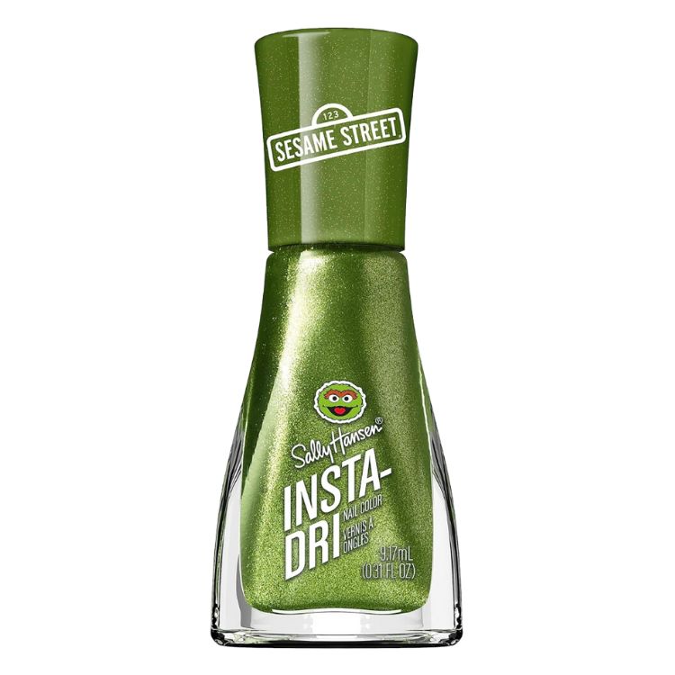 metallic green nail polish