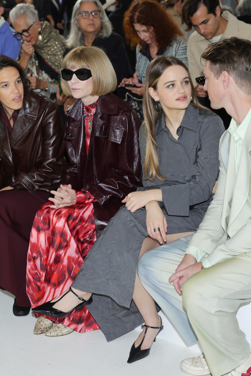 MILAN, ITALY - SEPTEMBER 19: Anna Wintour and Joey King attend the Max Mara fashion show during the ...