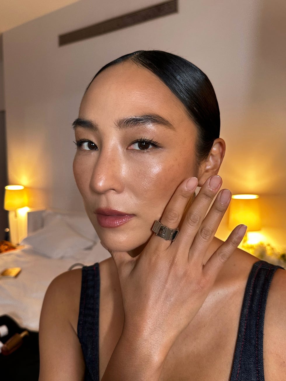 naomi yasuda prepared greta lee’s nails for the spring 2025 alaïa nyfw show