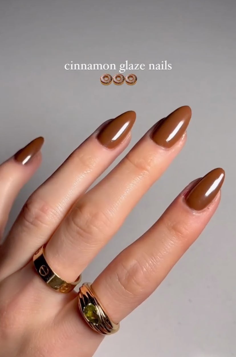 glazed cinnamon nails