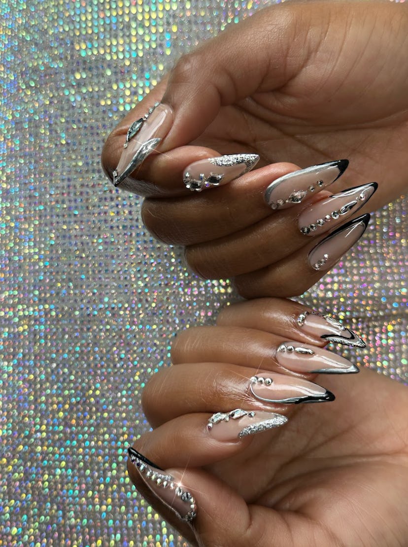 Quinta Brunson wore bedazzled stiletto-shaped nails to the 2024 Emmy Awards.