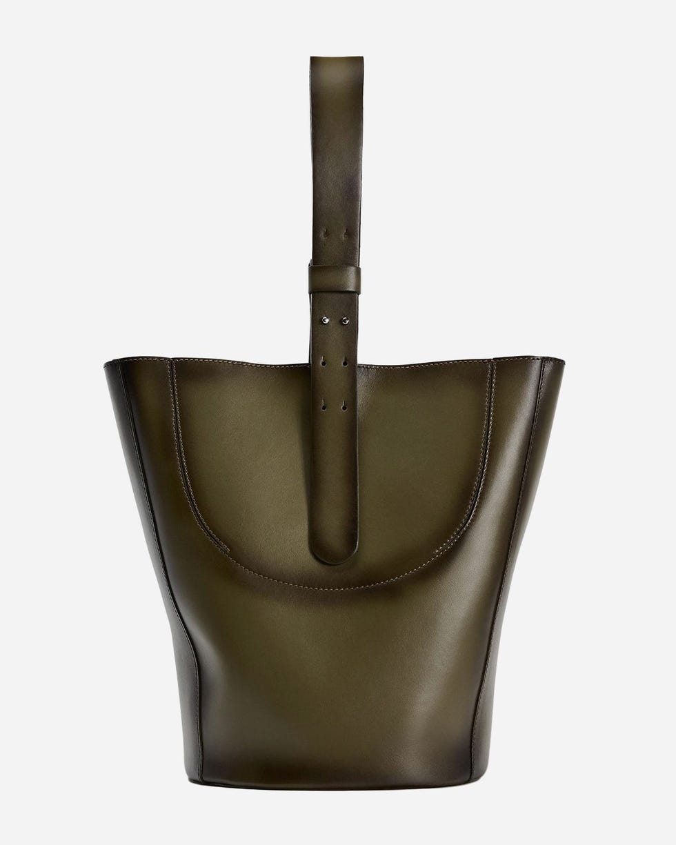 Large Leather Bucket Bag