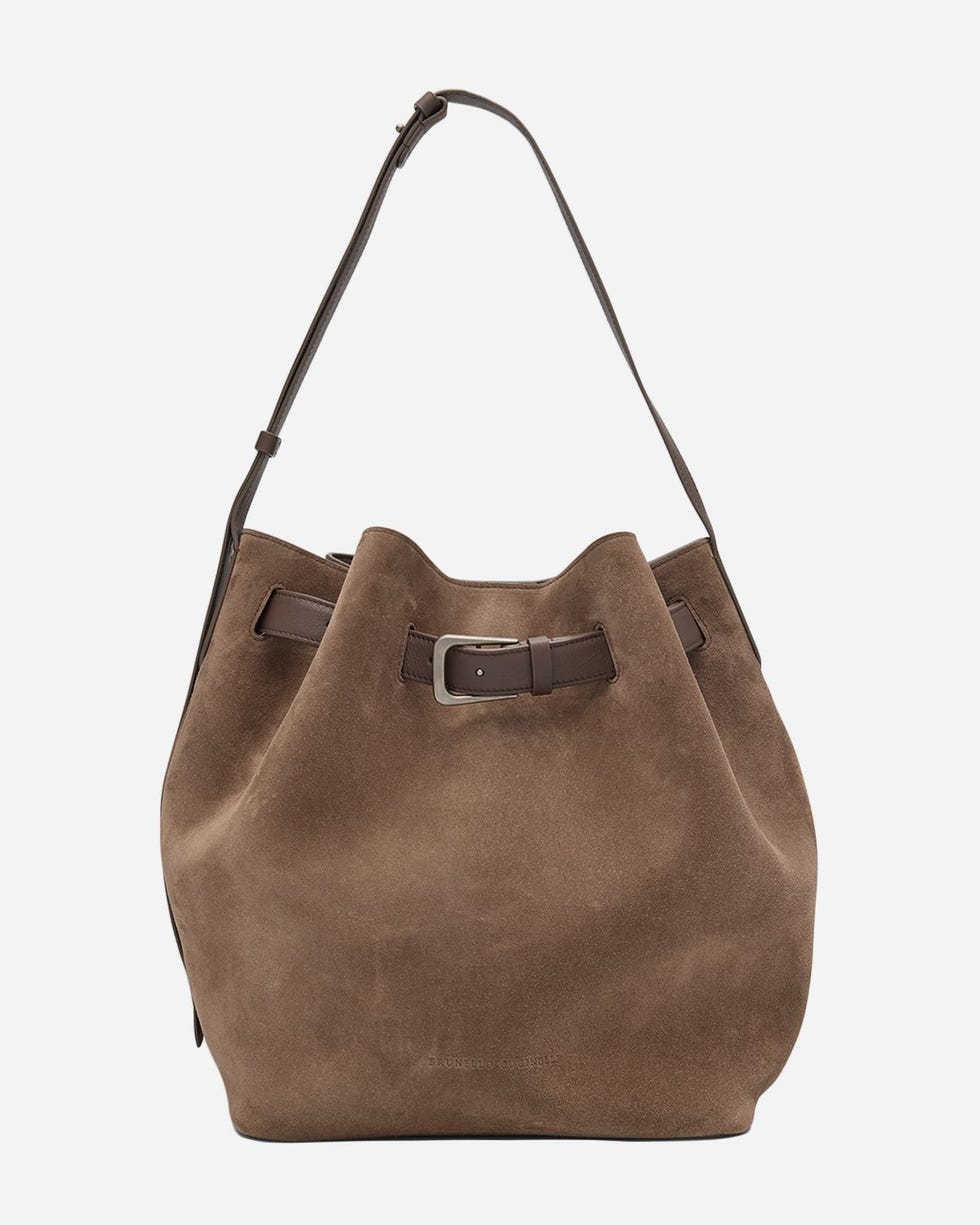 Belt Velour Bucket Bag