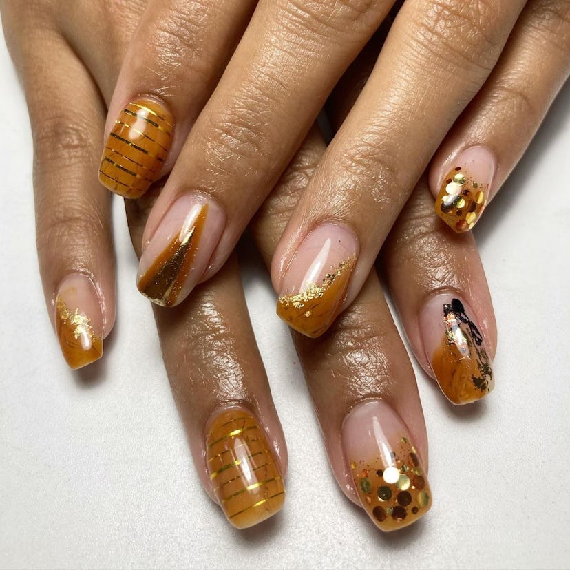 Topaz-inspired nail designs are perfect for Scorpio season 2024.