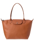 Le Pliage Xtra Medium Leather Tote in Cognac