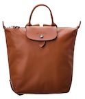 Le Pliage Xtra Small Leather Backpack in Brown