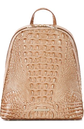 Nola Croc Embossed Leather Backpack