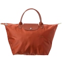 Le Pliage Green Medium Canvas Handbag in Red