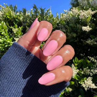 Photo of bubblegum pink nails