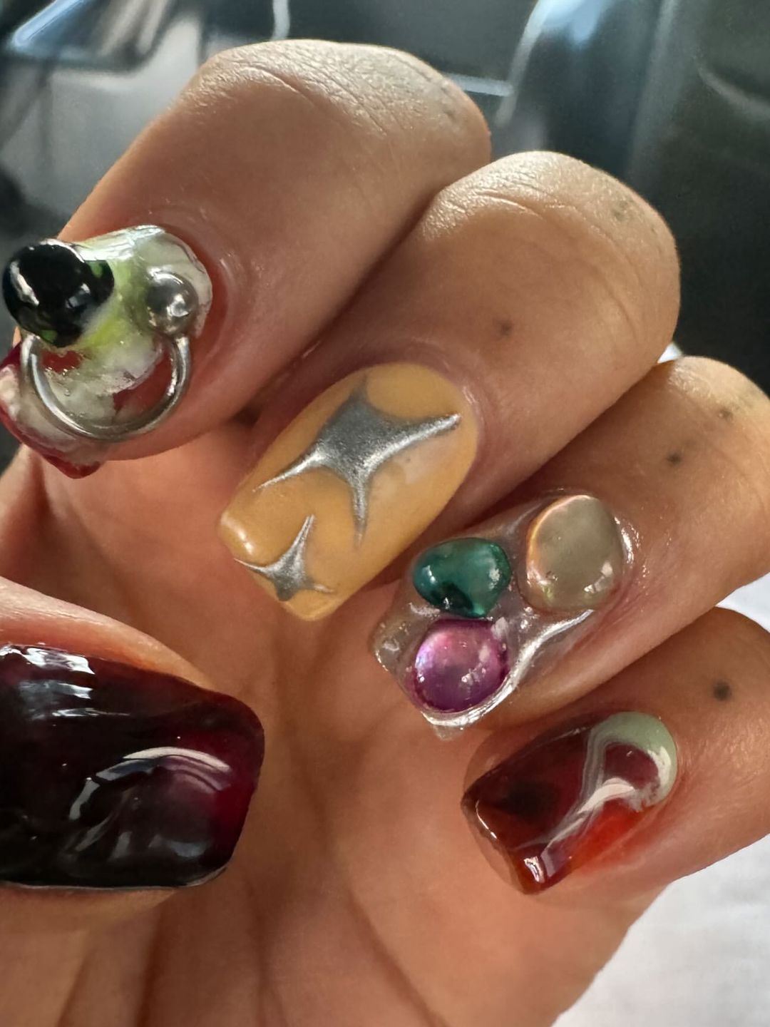 Rita Ora shares a closeup image of her new manicure on her Instagram