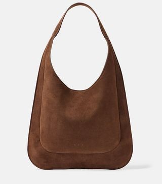 Midi Suede Shoulder Bag