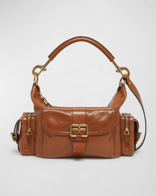 Camera Bag Medium in Natural Shiny Calfskin