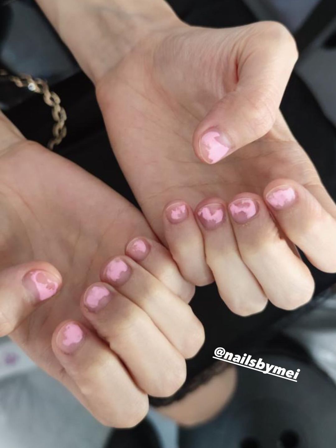 A close up of the manicures at Miu Mius SS25 show