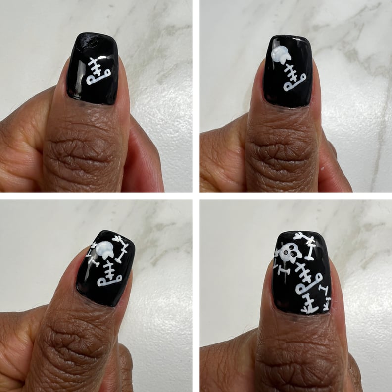 Skeleton nail art step by step photos