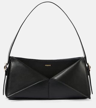 Logo Leather Shoulder Bag