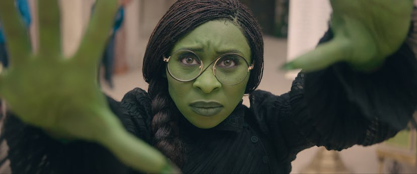 Cynthia Erivo shared her inspiration behind Elphaba's hair and nails.