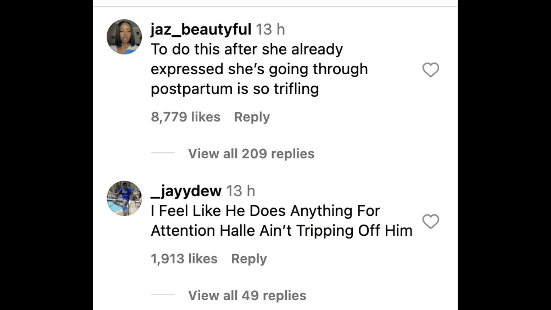 Instagram users comment on Ahna Mac’s picture with Halle Bailey’s ex: Reactions and details explored. (Image via Instagram/@theshaderoom)