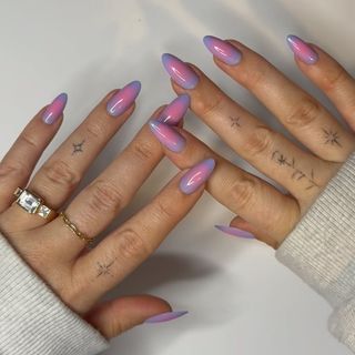 Cotton Candy Aura Nails