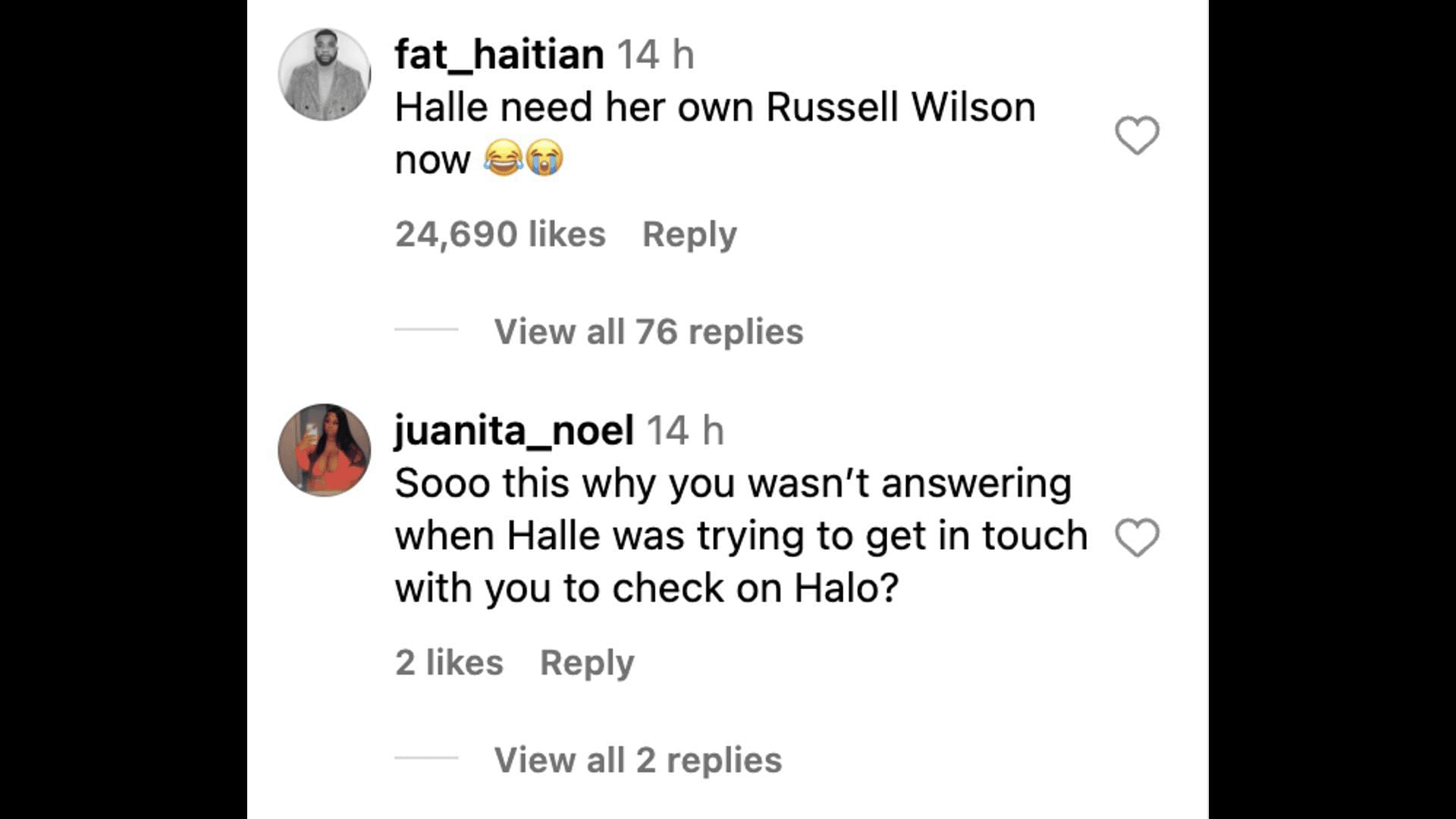 Instagram users comment on Ahna Mac’s picture with Halle Bailey’s ex: Reactions and details explored. (Image via Instagram/@theshaderoom)