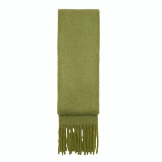 flat lay image of green scarf