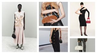 The winter 2025 east-west bag trend at Khaite, Self-Portrait, Givenchy, Versace, Burberry Resort 2025