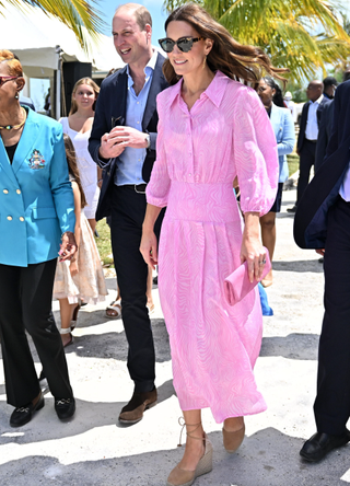 Prince William, Duke of Cambridge and Catherine, Duchess of Cambridge visit a Fish Fry – a quintessentially Bahamian culinary gathering place which is found on every island in The Bahamas on March 26, 2022 in Great Abaco, Bahamas