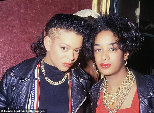 The hitmaker, also known as her stage name TY Tim, and her sister Sandra, also known as Total S, dominated the UK charts in the 1980s with their smash hit Wee Rule (pictured together)