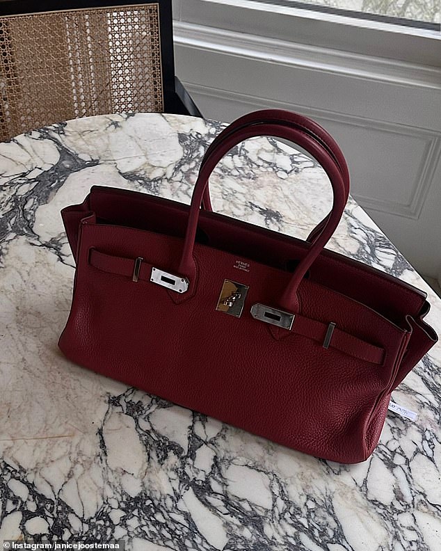 Ms Joostema shared a photo of her brand new Hermes Birkin which she had only had a week