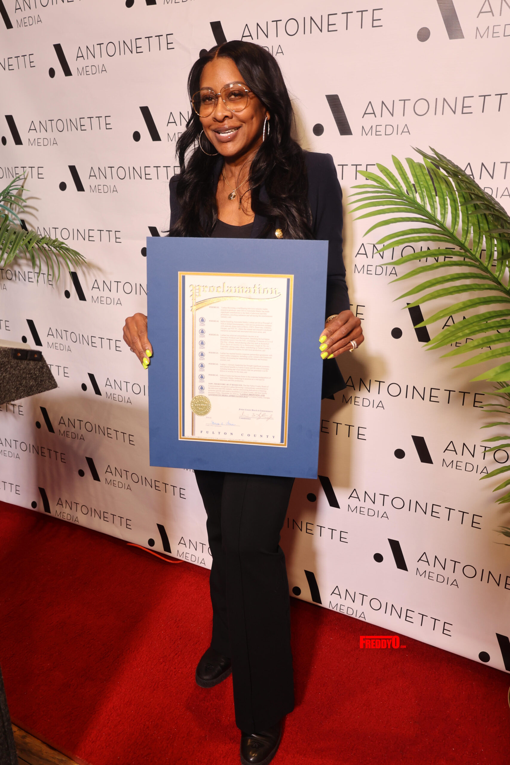 Atlanta Dispatch Pioneering TV Producer Lashan Browning Receives Fulton County Proclamation In Balmain 384a0268