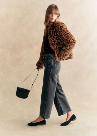 Cleo Coat - Leopard - Recycled Polyester - Sézane