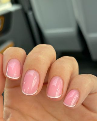 @harrietwestmoreland rounded micro French tip nails