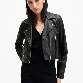 Image of black cropped jacket