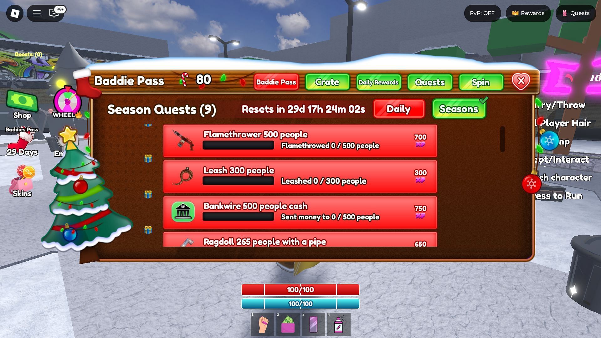 Quests screen (Image via Roblox)