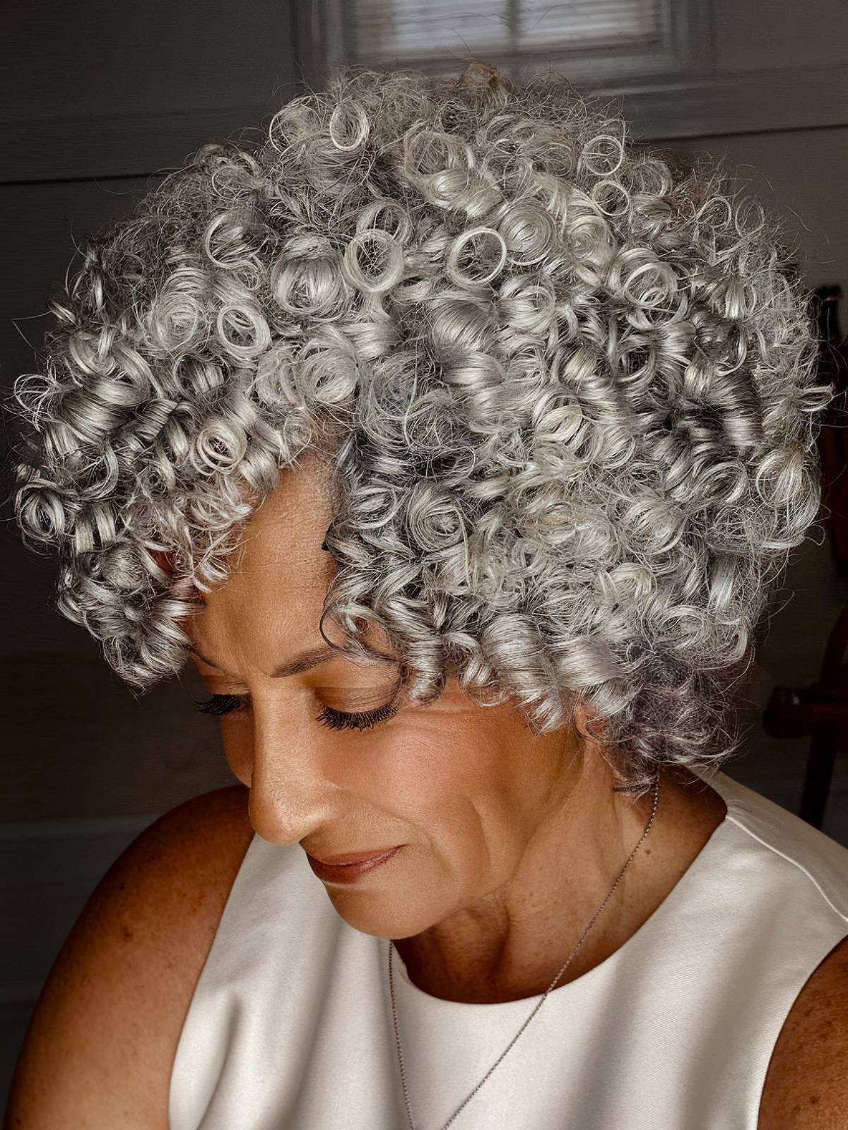 Short crochet hairstyle for Black women over 60