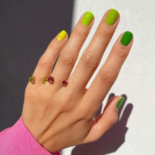 Neon green nail designs