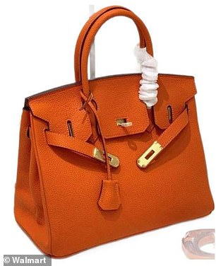 Shoppers are going wild Walmart's $78 version (seen) of the famous Hermès Birkin bag