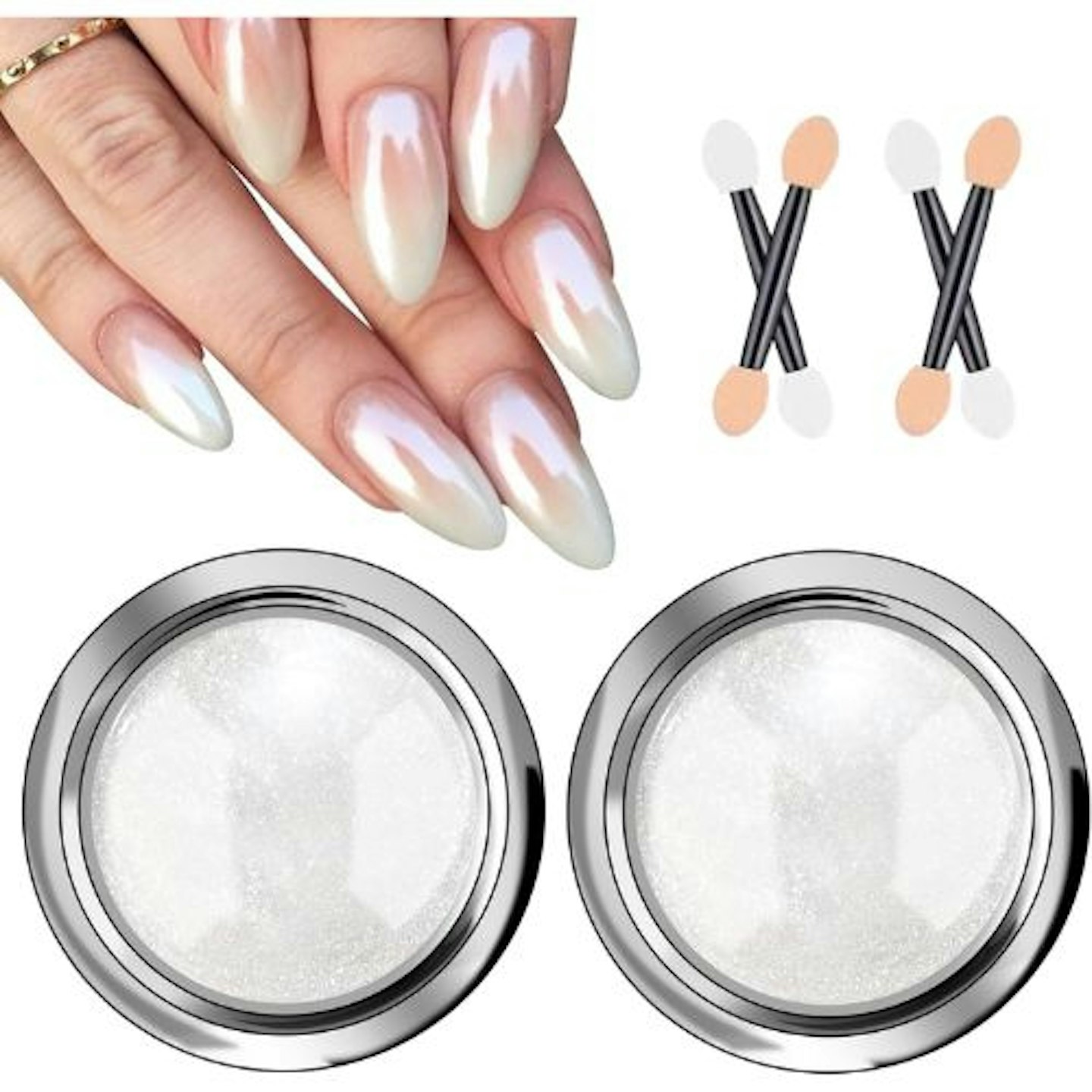 White Pearl Chrome Nail Powder