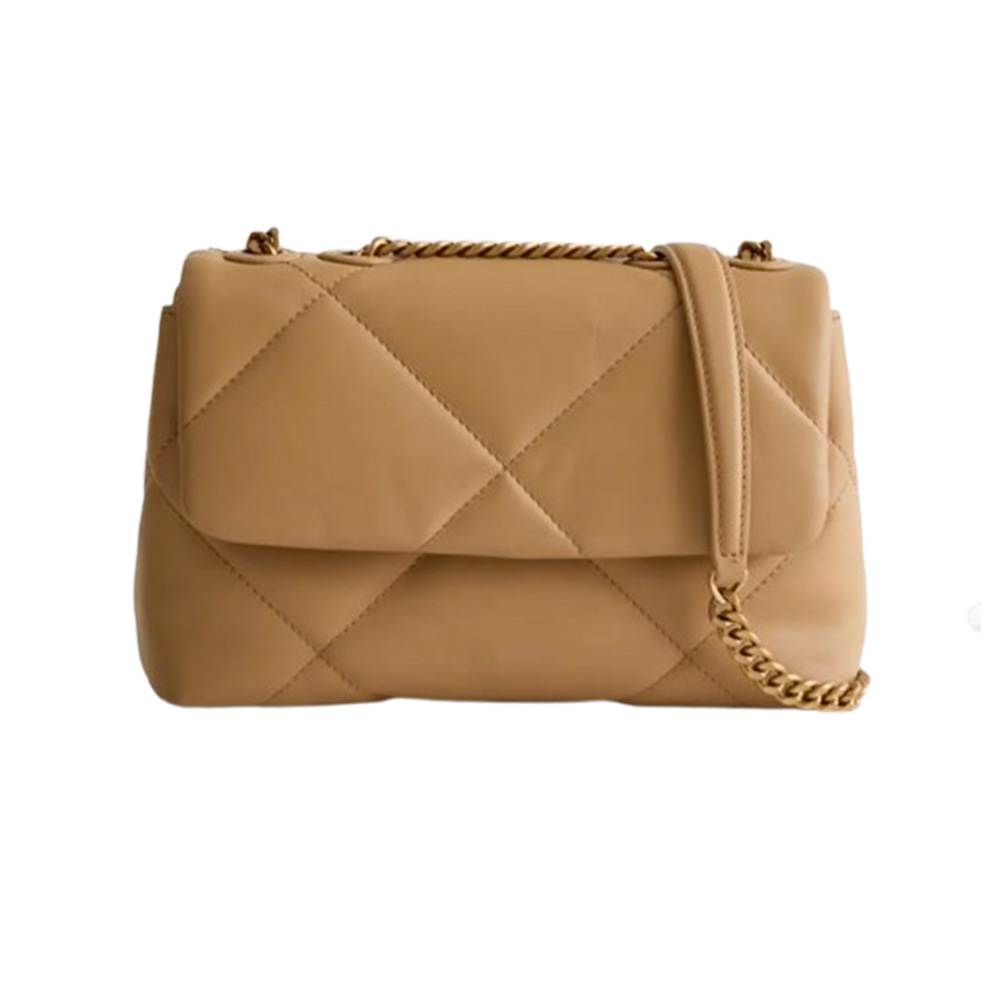Quince Italian Leather Diamond Quilted Small Shoulder Bag