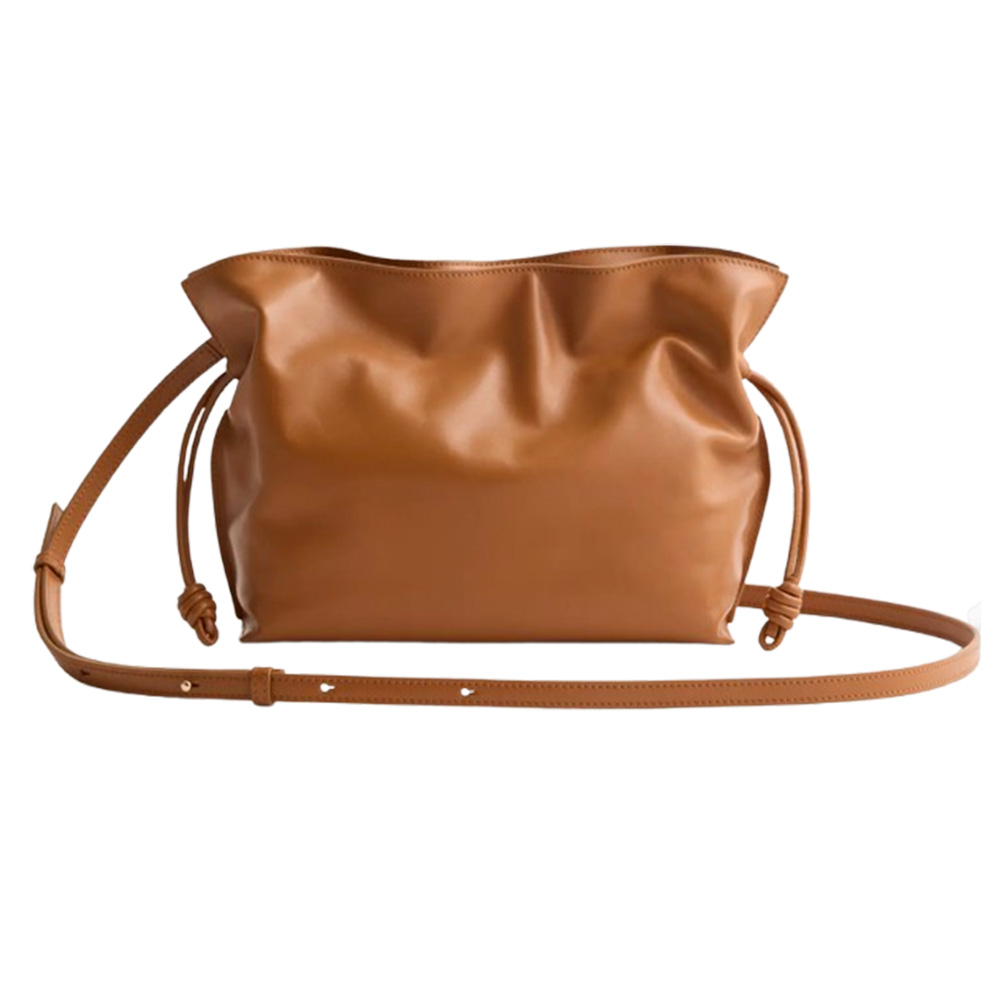 Quince Italian Leather Drawstring Pouch Crossbody